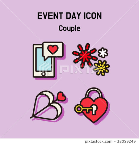 Event day icon set. Express all kinds of event as character icon set. 036 Event day icon set. Express all kinds of event as character icon set. 036 38059249