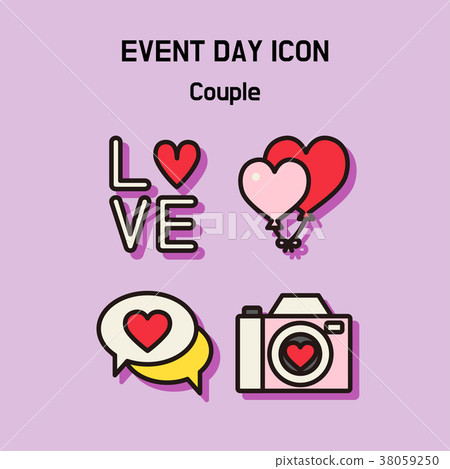 Event day icon set. Express all kinds of event as character icon set. 038 38059250