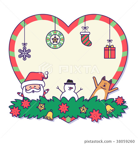 Christmas banner illustration. Vector banners with Santa Claus and gold puppy isolated on white. 029 Christmas banner illustration. Vector banners with Santa Claus and gold puppy isolated on white. 029 38059260