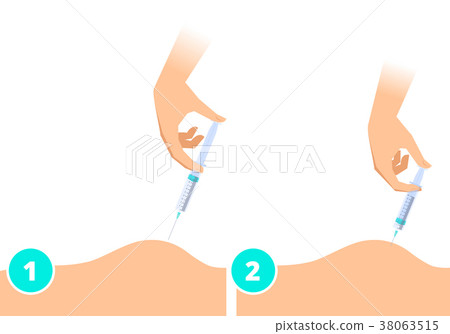 A doctor makes an intramuscular injection.  38063515