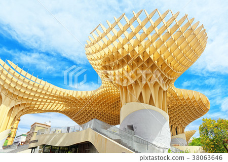 Metropol Parasol is a wooden structure  38063646