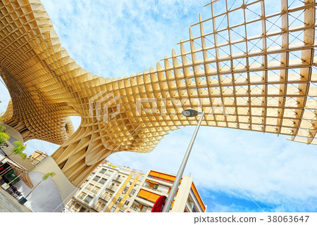 Metropol Parasol is a wooden structure 38063647