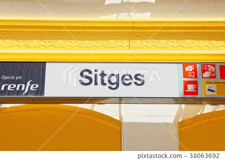 Sitges Railways Station in the small resort town 38063692