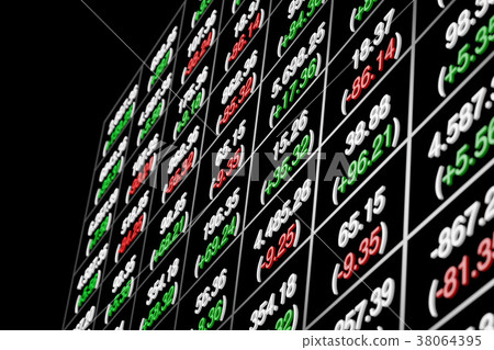 Stock price board 38064395