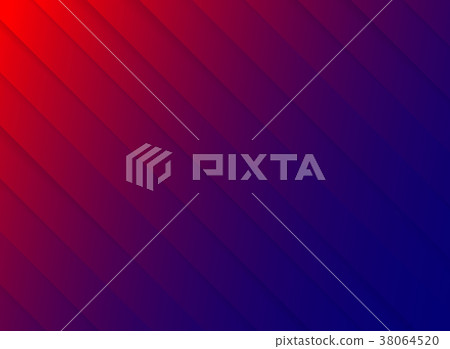 Striped pattern diagonal paper cut red and blue 38064520