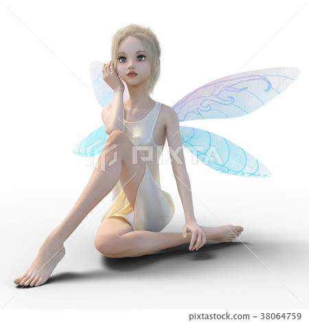 Cute fairy perming3DCG illustration material 38064759