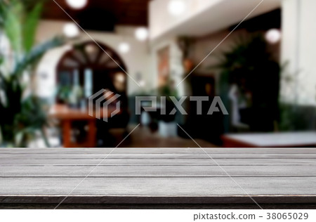 Empty wooden table and room interior decoration background, prod Empty wooden table and room interior decoration background, prod 38065029