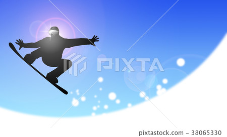 Snowboarder under the blue sky Snowboarder under the blue sky 38065330