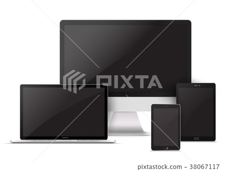 Electronic gadgets, isolated, on white background. Electronic gadgets, isolated, on white background. 38067117