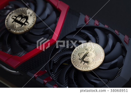 cryptocurrency mining concept with golden bitcoin cryptocurrency mining concept with golden bitcoin 38068951
