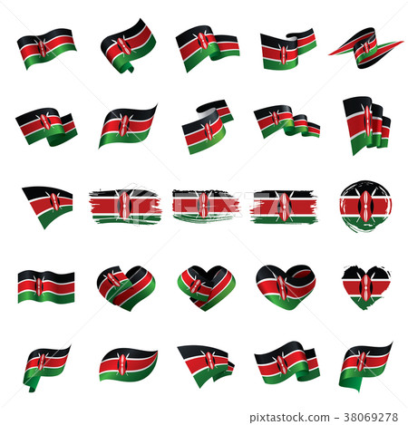 Kenya flag, vector illustration Kenya flag, vector illustration 38069278