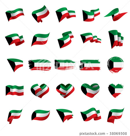 Kuwait flag, vector illustration Kuwait flag, vector illustration 38069308