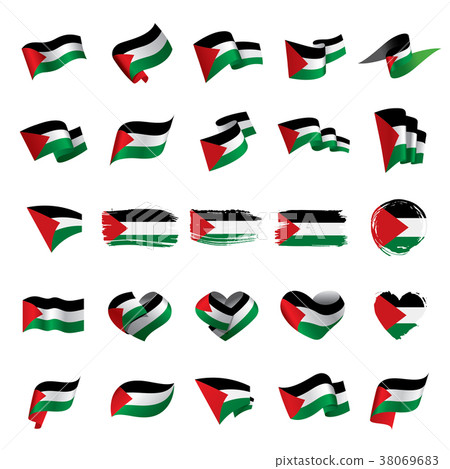 Palestine flag, vector illustration Palestine flag, vector illustration 38069683