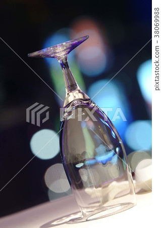 Glass Glass Image Night view Restaurant Illumination Table setting Dinner 38069988