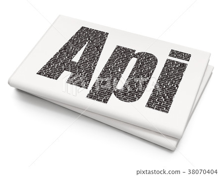 Programming concept: Api on Blank Newspaper 38070404