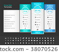 Pricing table with 3 plans and one recommended 38070526