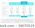 Pricing table with 4 plans with turquoise header. 38070529