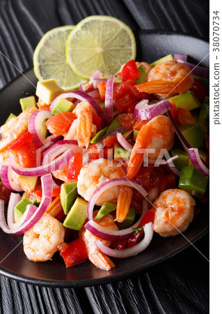 Fresh shrimp ceviche appetizer with avocado 38070734