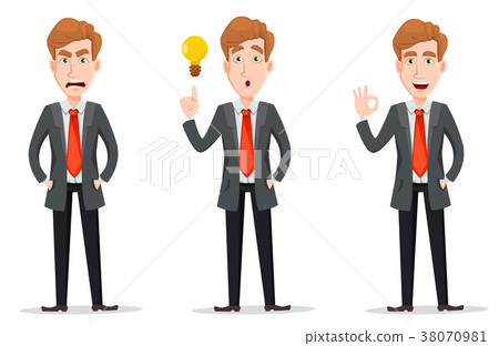 Business man with blond hair, set Business man with blond hair, set 38070981