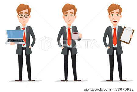 Business man with blond hair, set Business man with blond hair, set 38070982