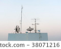 Satellite Dishes and TV antennas  on skyscraper in 38071216
