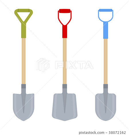 Garden shovels isolated on white 38072162