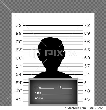 prisoner front police wall with scale 38072264