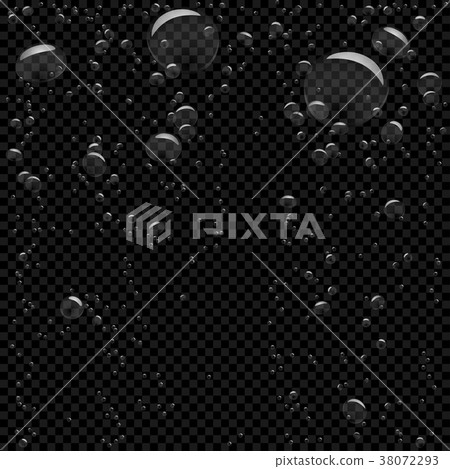 water bubbles in dark transparent water bubbles in dark transparent 38072293