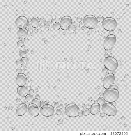 water bubbles square transparent 38072303