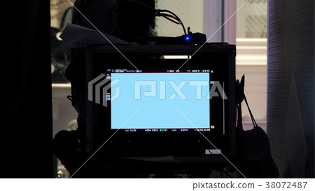 Behind video production digital view screen. Behind video production digital view screen. 38072487