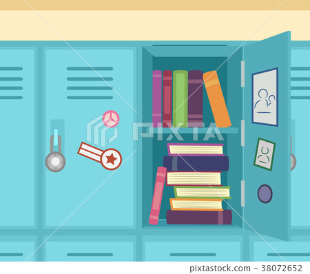 Books Lockers Illustration 38072652