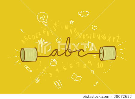Abstract Abc Listen Speak Learn Illustration 38072653