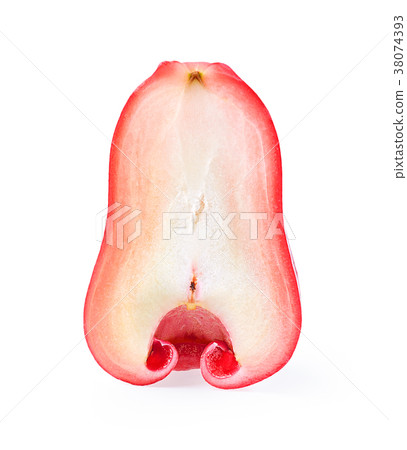 slice rose apple isolated on white background slice rose apple isolated on white background 38074393