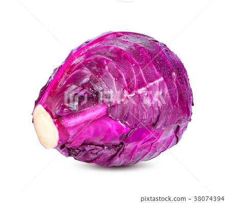 Purple cabbage on white background Purple cabbage on white background 38074394