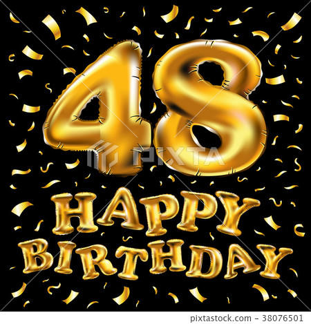 48 year golden 48th brilliant gold balloons 38076501