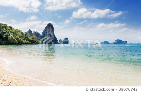 Popular travel tropical karst rocks Tonsai beach Popular travel tropical karst rocks Tonsai beach 38076742