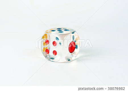 Colorful playing gaming dice 38076982