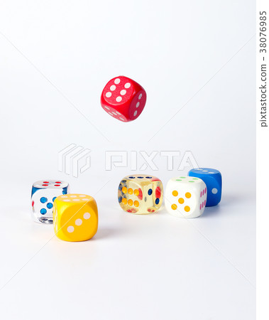 Colorful playing gaming dice 38076985
