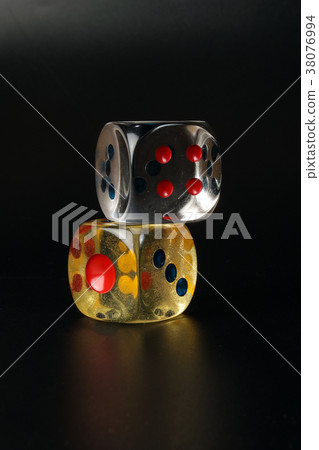 Colorful playing gaming dice 38076994