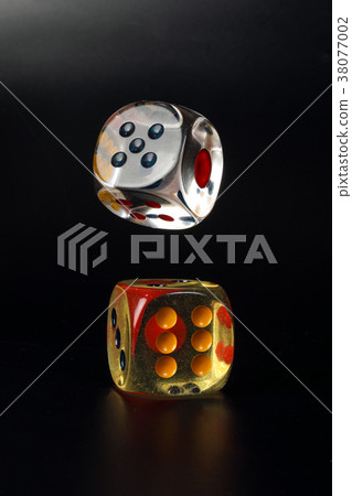 Colorful playing gaming dice 38077002