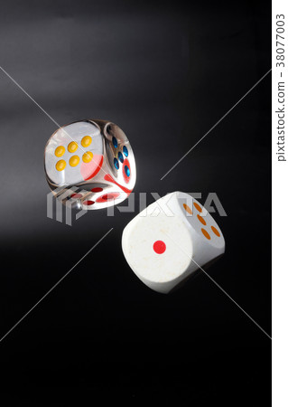 Colorful playing gaming dice 38077003