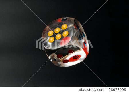 Colorful playing gaming dice 38077008