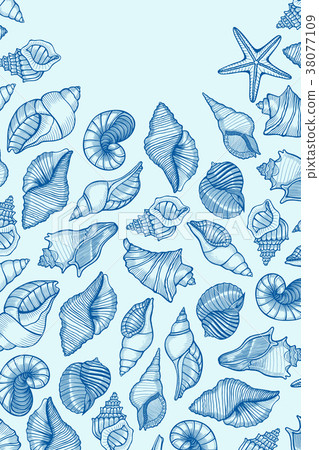 Vintage seafood frame vector illustration. Vintage seafood frame vector illustration. 38077109