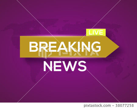 Breaking news. World news with map backgorund 38077258