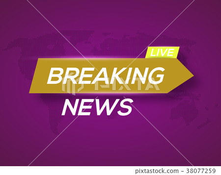 Breaking news. World news with map backgorund Breaking news. World news with map backgorund 38077259