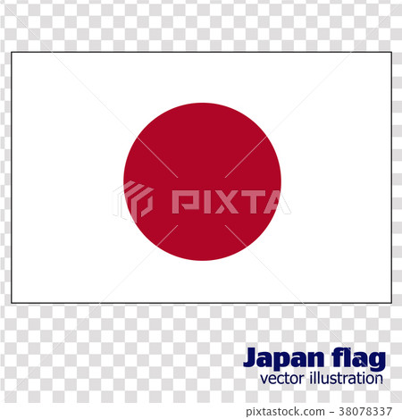 Bright background with flag of Japan. 38078337