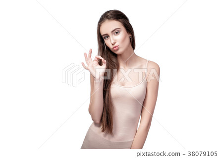 portrait of beautiful happy woman portrait of beautiful happy woman 38079105