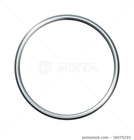 Silver metal ring isolated on white background. 38079293