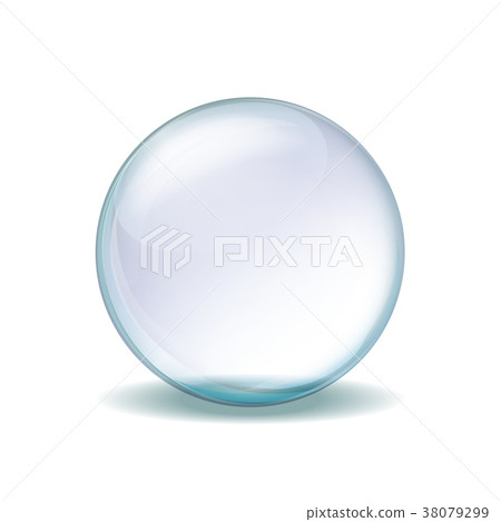 Realistic transparent glass sphere illustration 38079299