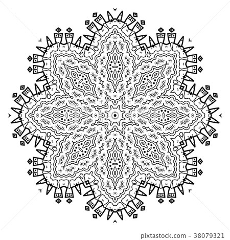 Flower Mandala. Vintage decorative elements. Flower Mandala. Vintage decorative elements. 38079321